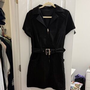 Black Belted Women's Dress